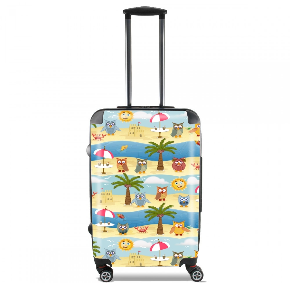 Valise trolley bagage XL pour Hiboux à la plage