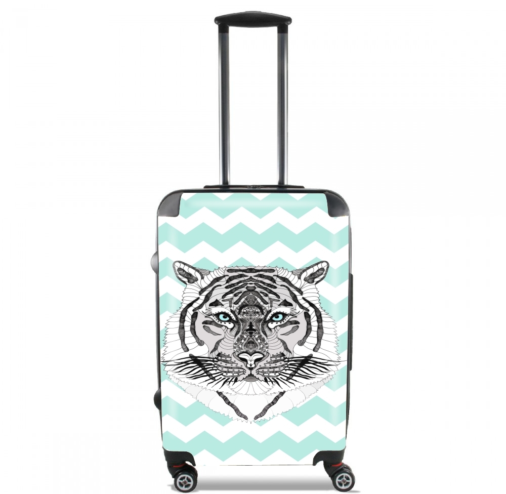 Valise trolley bagage XL pour Tigre sur chevron