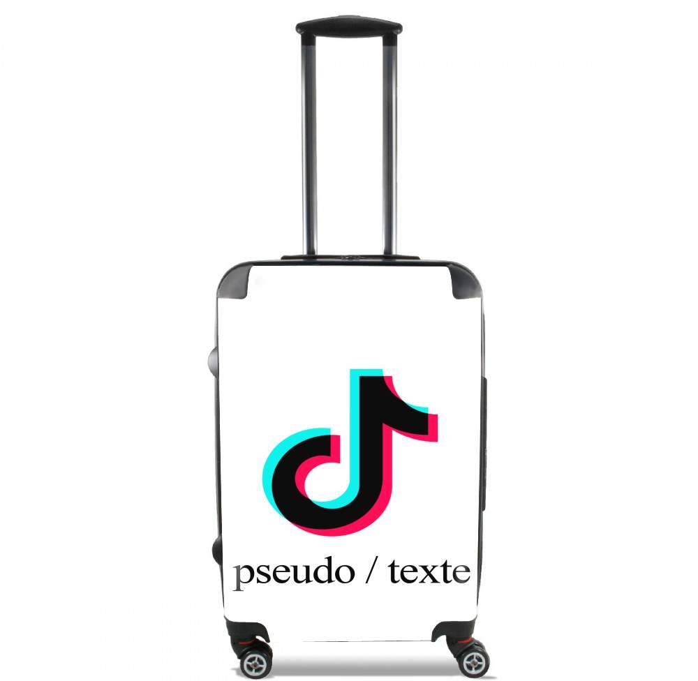 Valise trolley bagage XL pour Tiktok personnalisable avec pseudo / texte