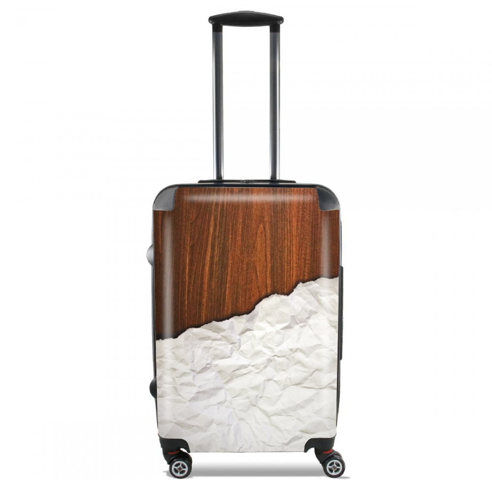Valise trolley bagage XL pour Wooden Crumbled Paper