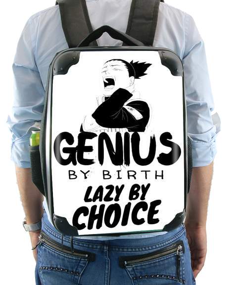 Sac à dos pour Genius by birth Lazy by Choice Shikamaru tribute