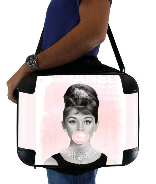 Sacoche Ordinateur 15" pour Audrey Hepburn bubblegum