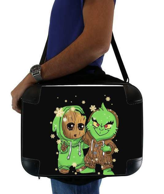 Sacoche Ordinateur 15" pour Baby Groot and Grinch Christmas
