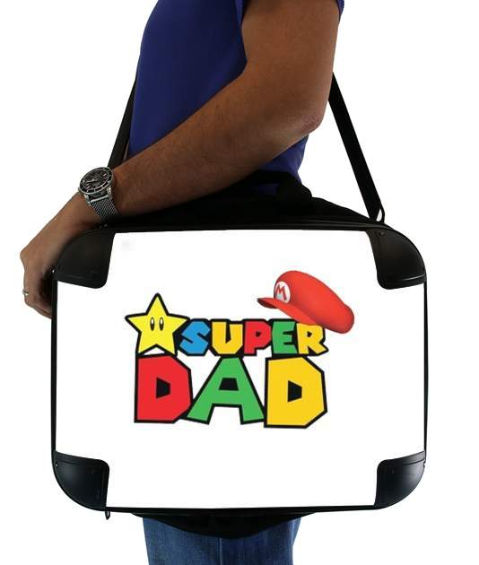 Sacoche Ordinateur 15" pour Super Dad Mario humour