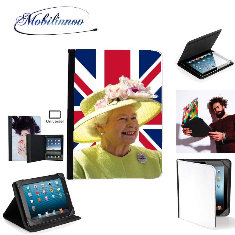 Étui Universel Tablette pour Elizabeth 2 Uk Queen