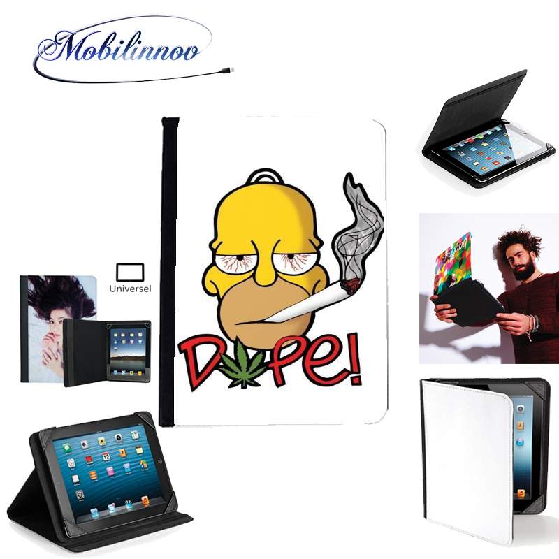 Étui Universel Tablette pour Homer Dope Weed Smoking Cannabis