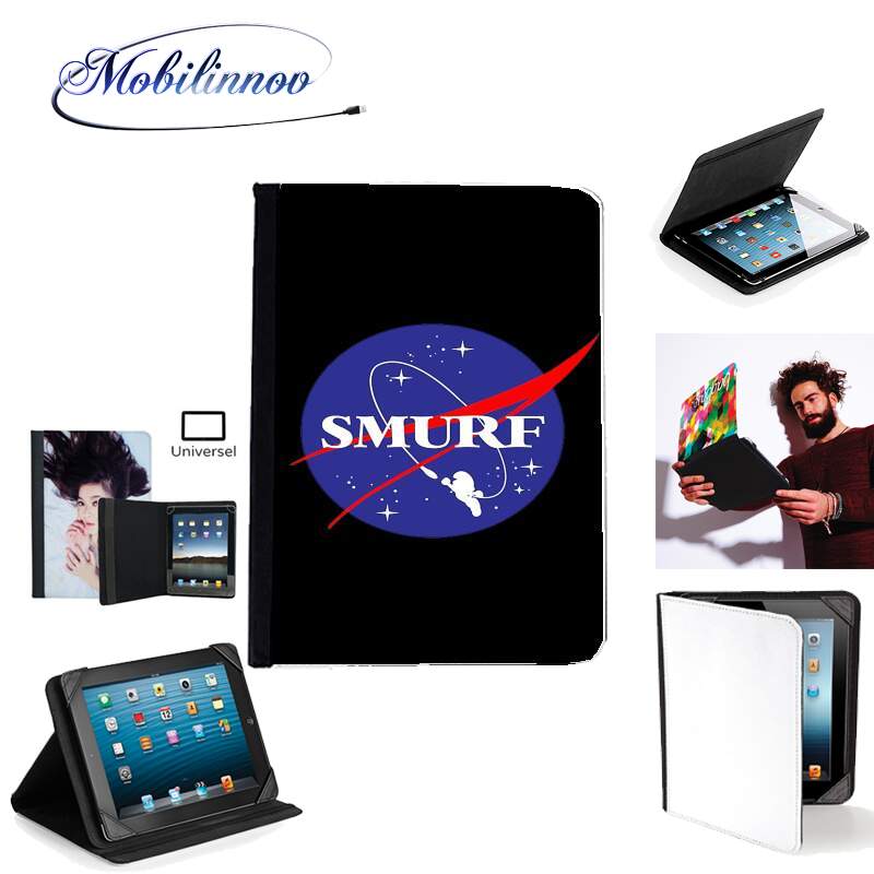 Étui Universel Tablette pour Nasa Parodie Smurfs in Space