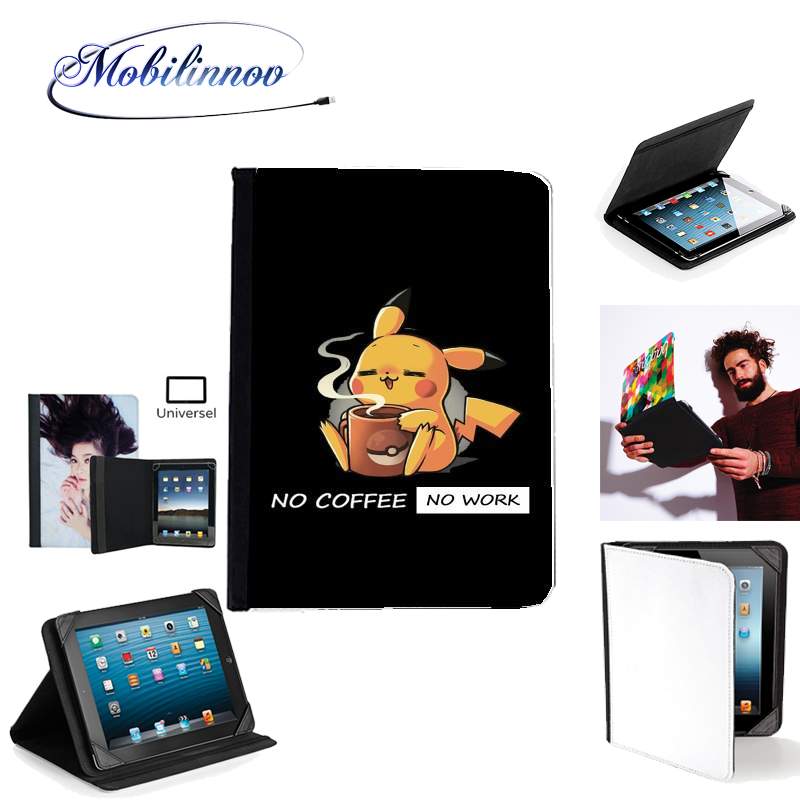 Étui Universel Tablette pour Pikachu Coffee Addict