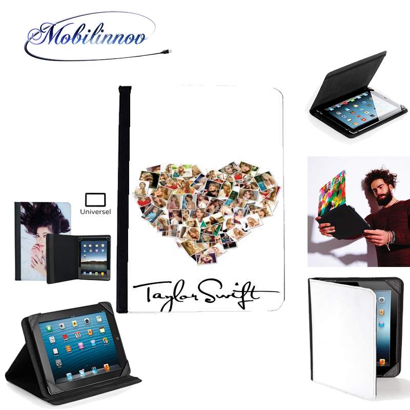 Étui Universel Tablette pour Taylor Swift Love Fan Collage signature