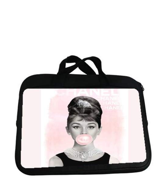 Housse pour tablette avec poignet pour Audrey Hepburn bubblegum