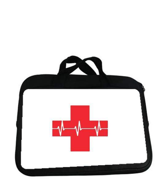 Housse pour tablette avec poignet pour Croix de secourisme EKG Heartbeat