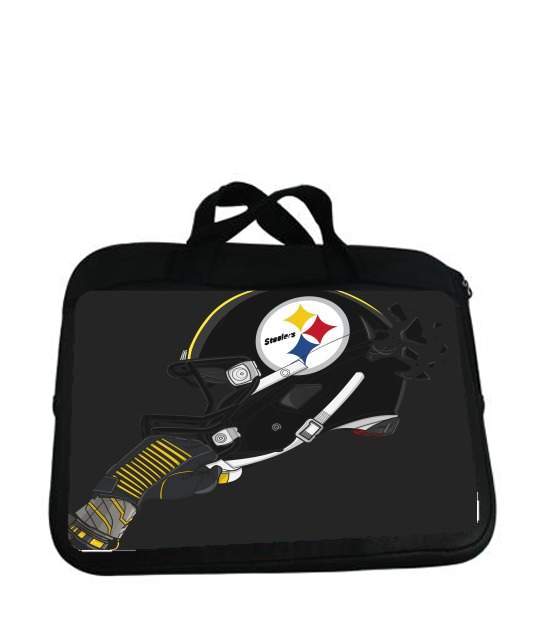 Housse pour tablette avec poignet pour Football Helmets Pittsburgh