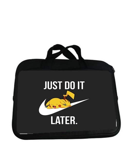 Housse pour tablette avec poignet pour Nike Parody Just Do it Later X Pikachu