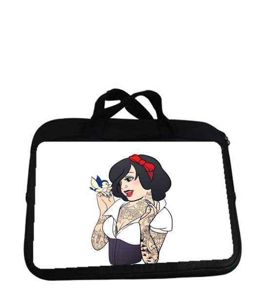 Housse pour tablette avec poignet pour Snow White Tattoo Bird