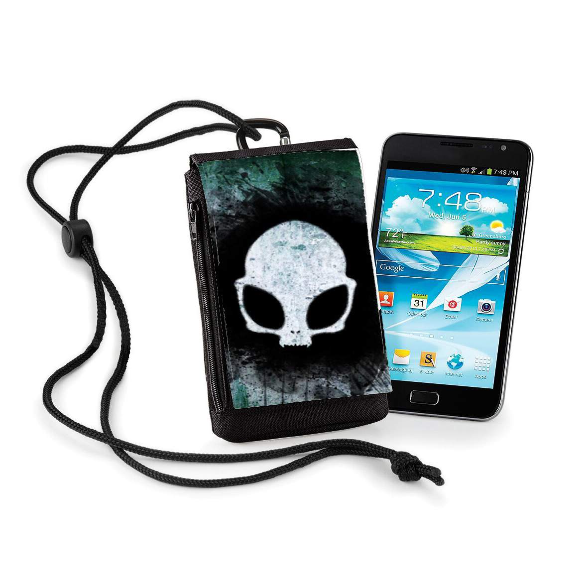 Pochette de téléphone - Taille XL pour Skull alien