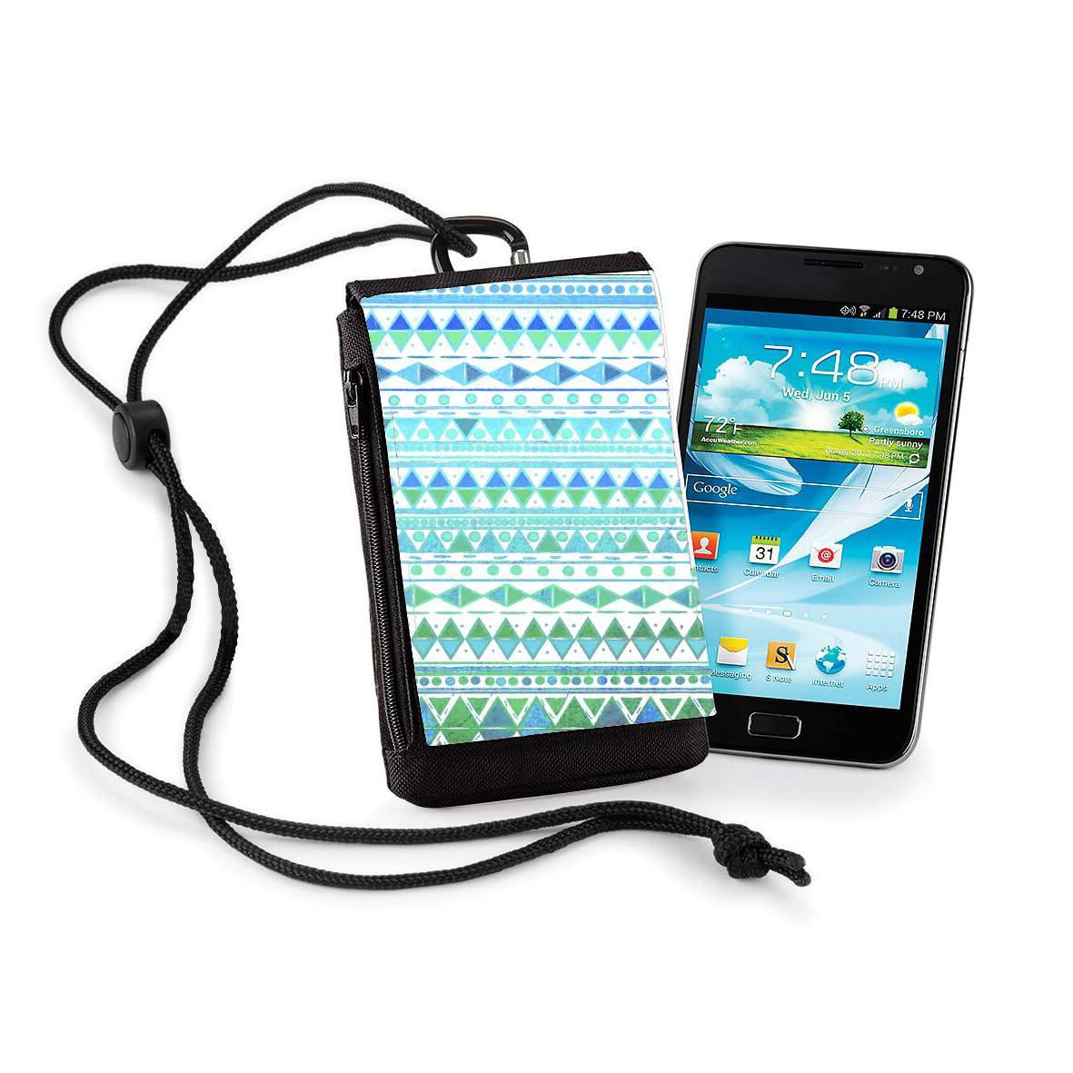 Pochette de téléphone - Taille XL pour Aztec Aqua