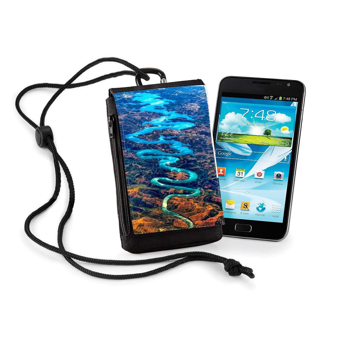 Pochette de téléphone - Taille XL pour Blue dragon river portugal