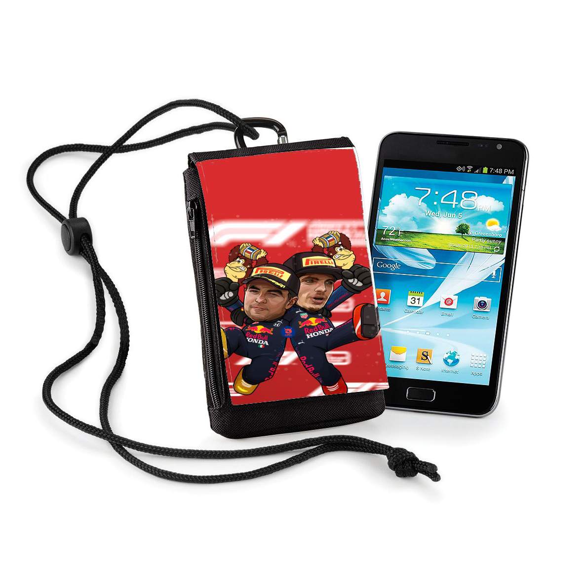 Pochette de téléphone - Taille XL pour Checo Perez And Max Verstappen