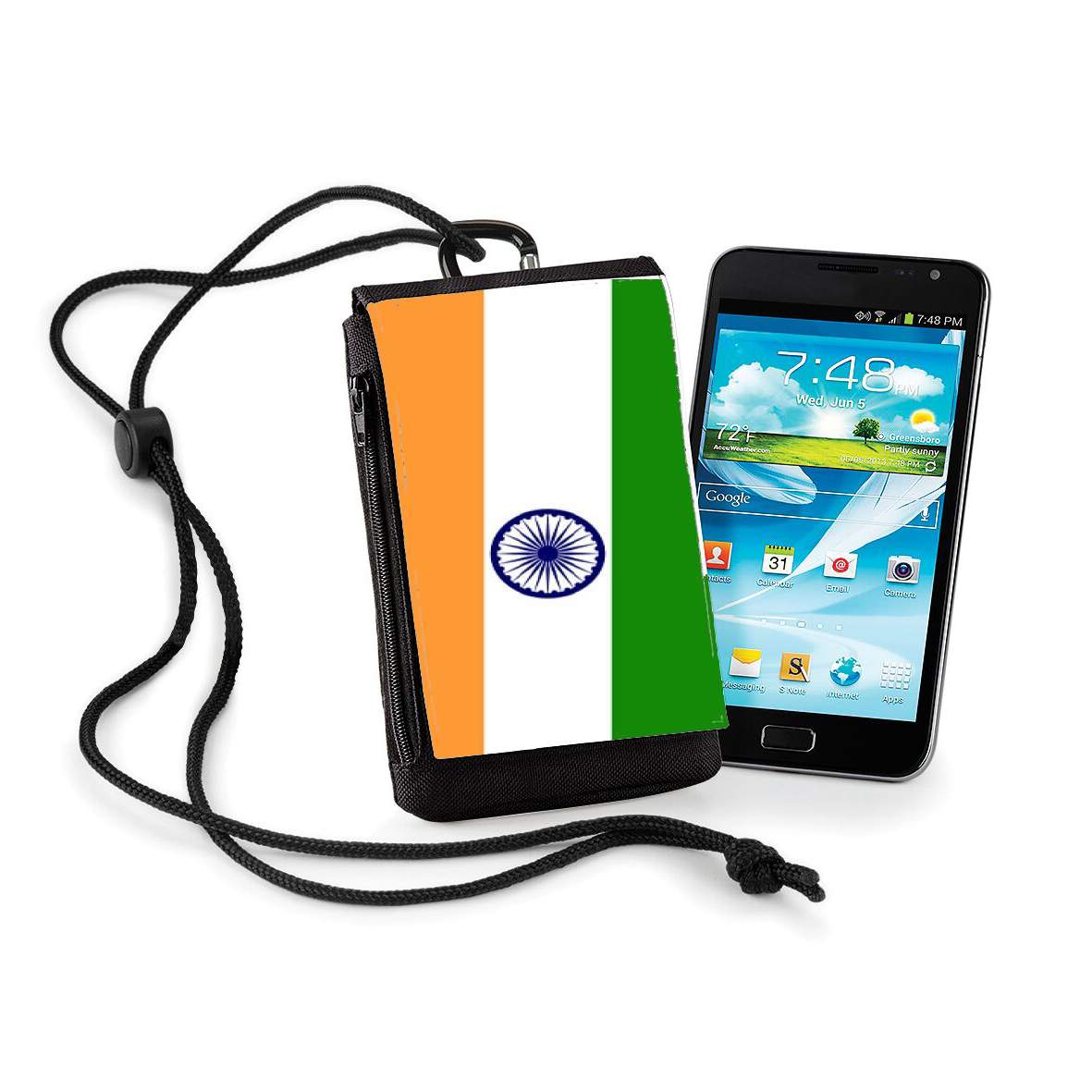 Pochette de téléphone - Taille XL pour Drapeau Inde