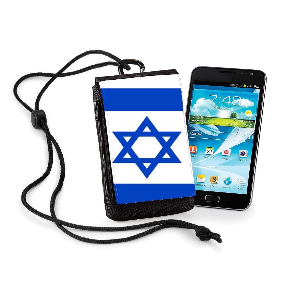 Pochette de téléphone - Taille XL pour Drapeau Israel