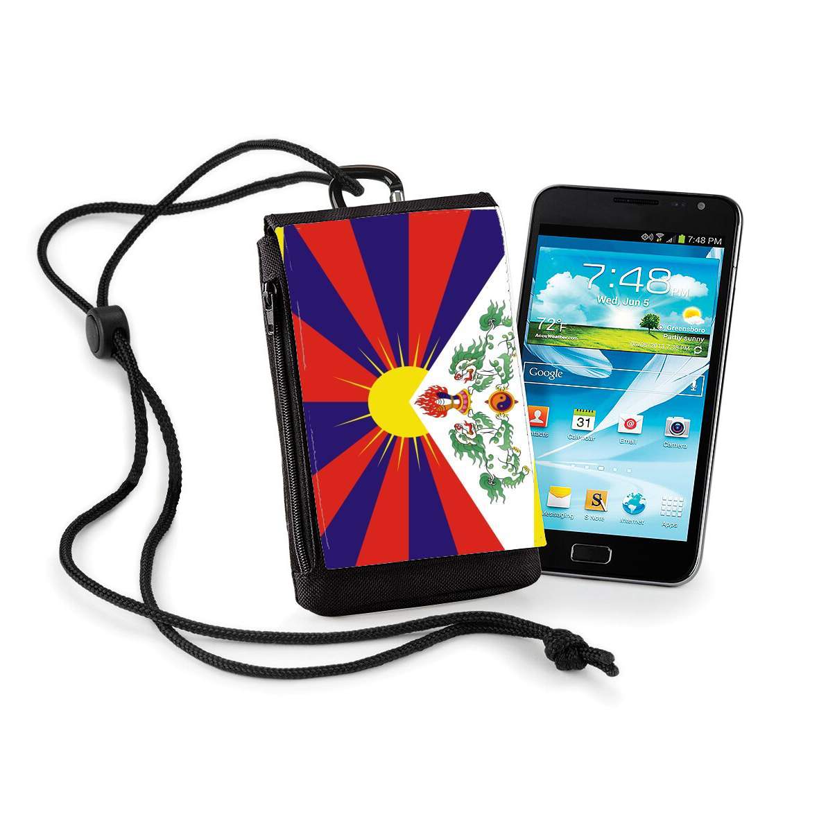 Pochette de téléphone - Taille XL pour Flag Of Tibet