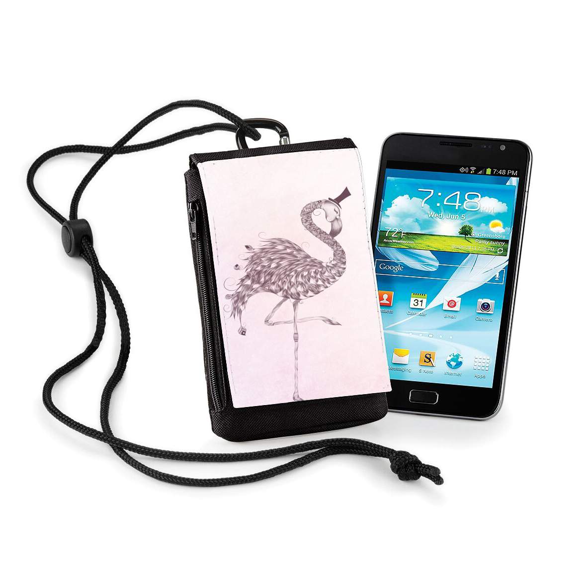 Pochette de téléphone - Taille XL pour Flamingo
