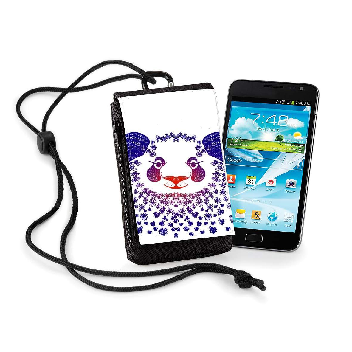 Pochette de téléphone - Taille XL pour Happy Panda
