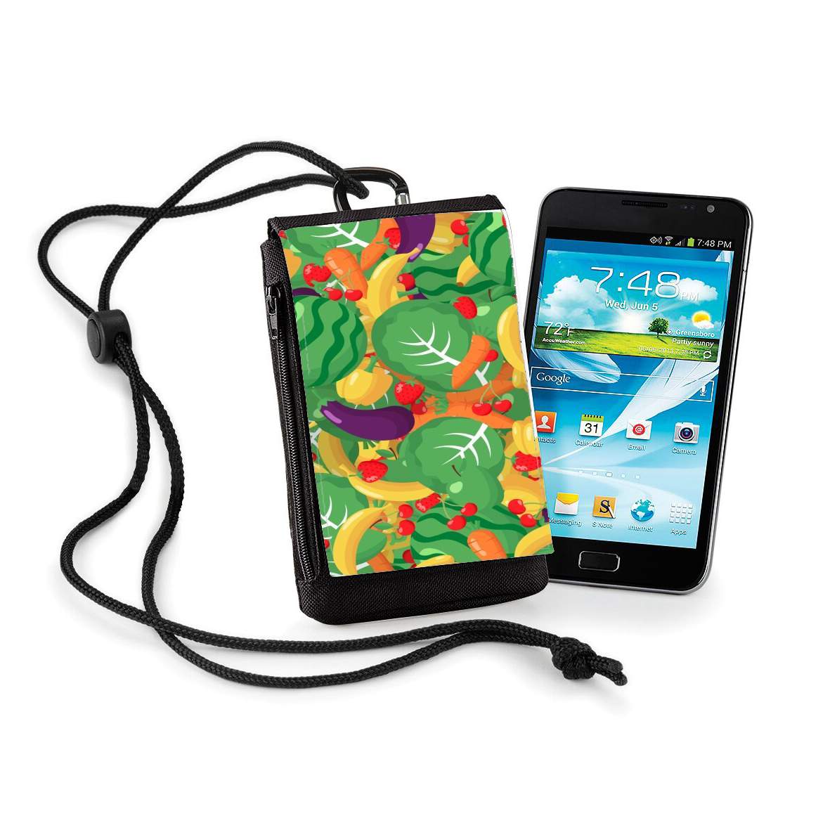Pochette de téléphone - Taille XL pour Healthy Food: Fruits and Vegetables V2