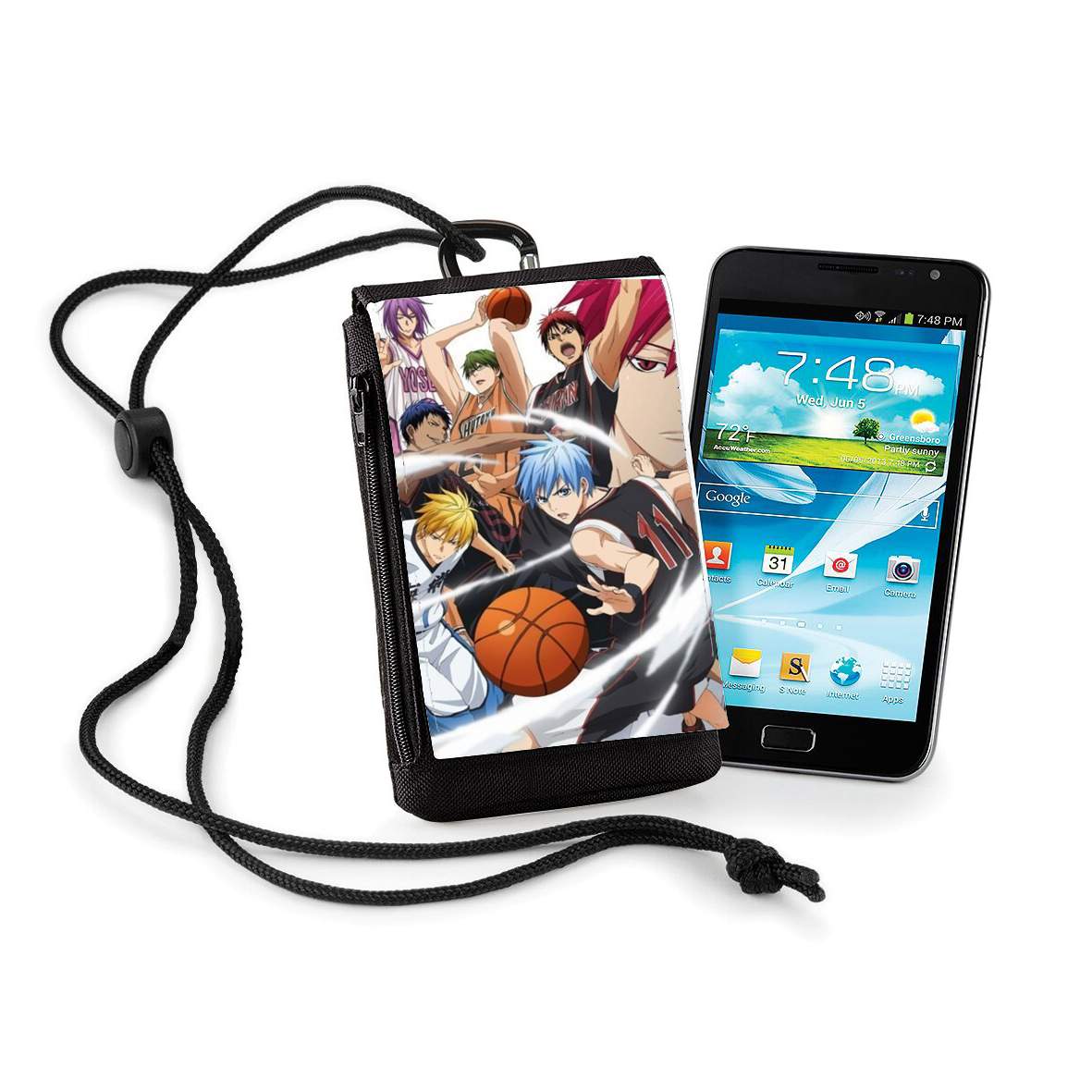 Pochette de téléphone - Taille XL pour Kuroko No Basket Passion Basketball