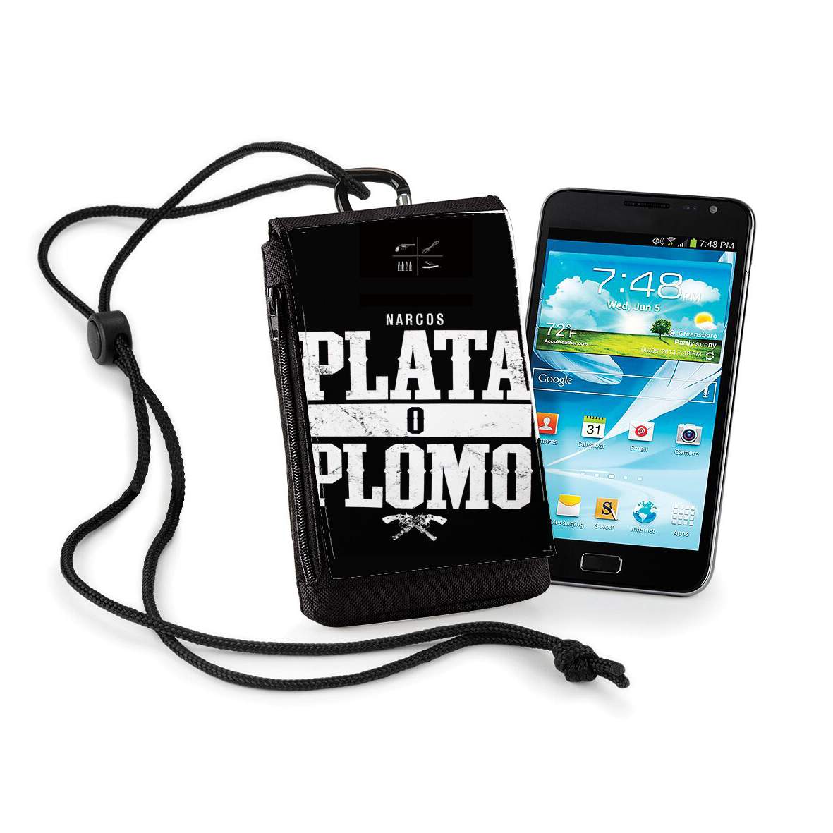 Pochette de téléphone - Taille XL pour Plata O Plomo Narcos Pablo Escobar