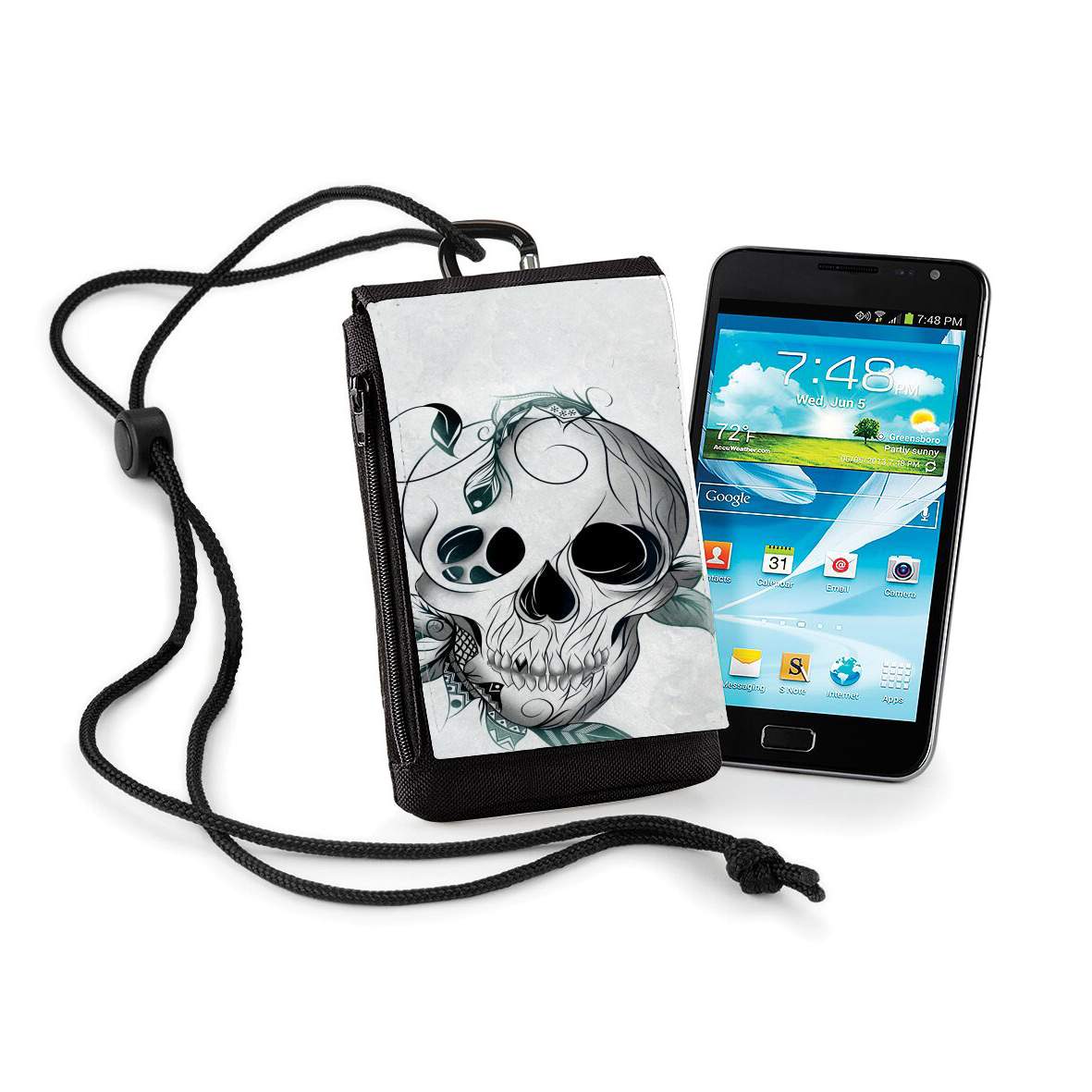 Pochette de téléphone - Taille XL pour Skull Boho 