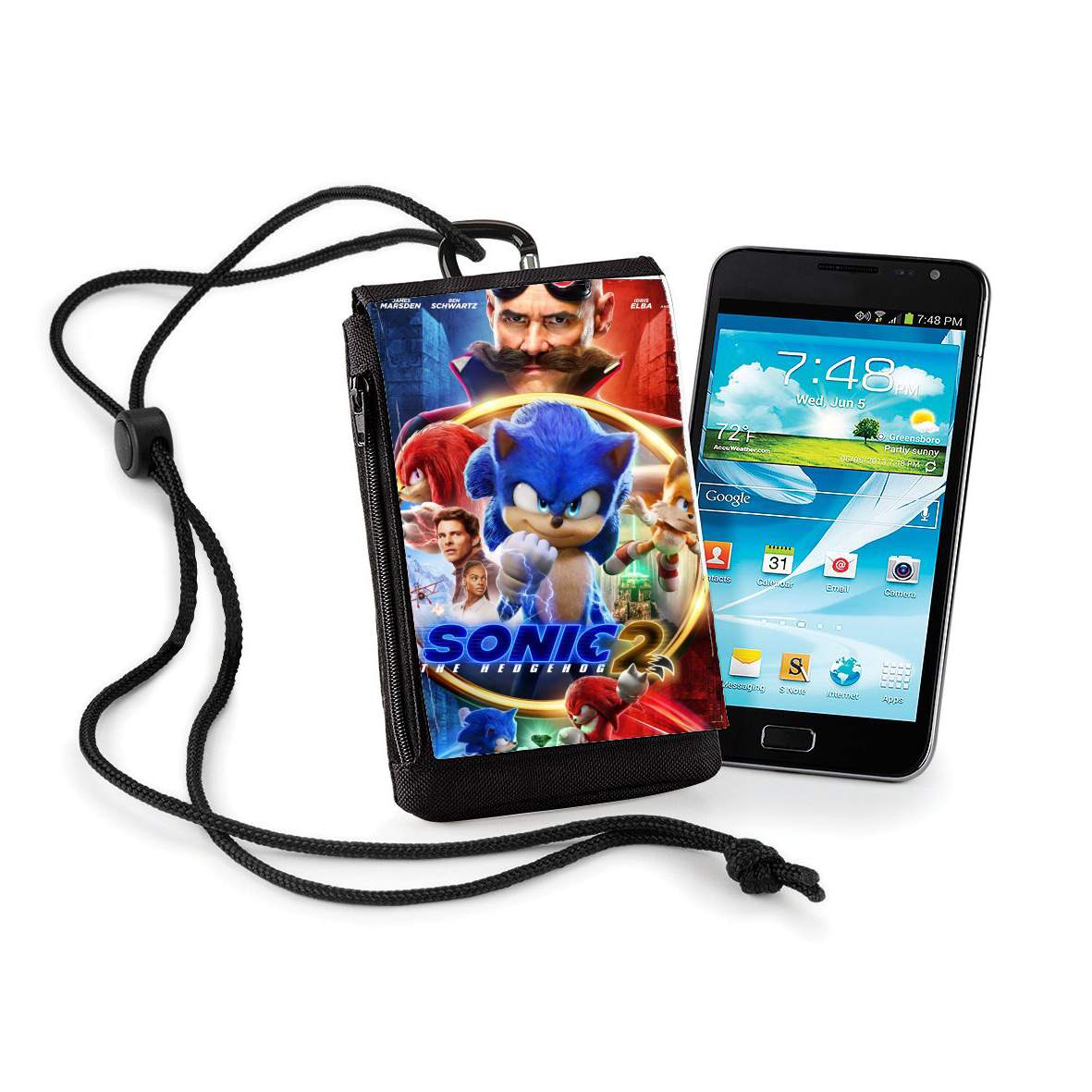 Pochette de téléphone - Taille XL pour Sonic 2 Tails x knuckles