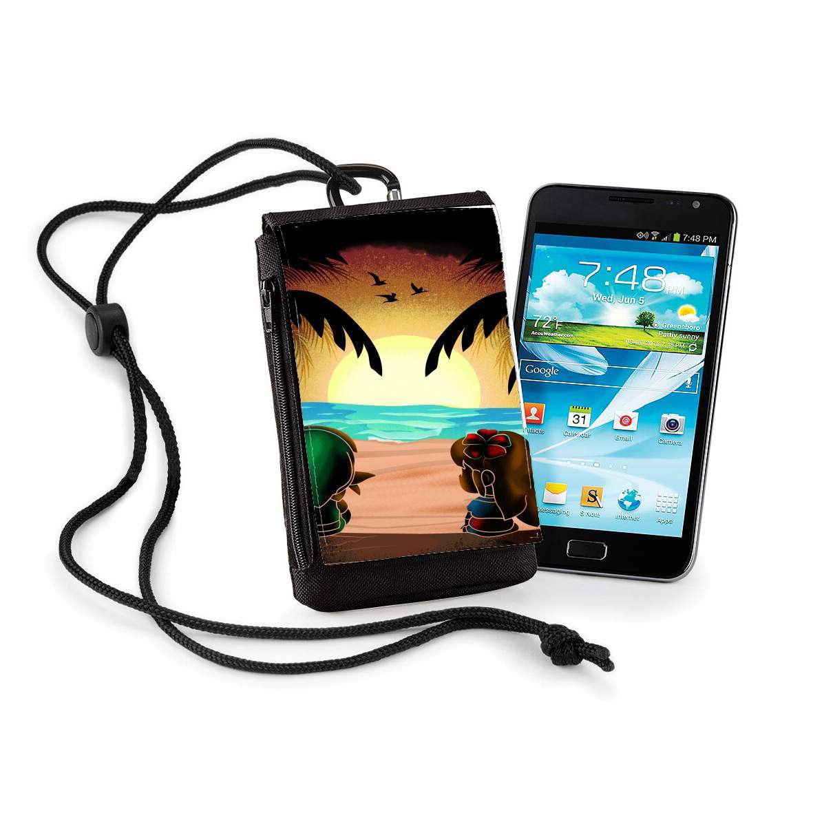 Pochette de téléphone - Taille XL pour Sunset on Dream Island