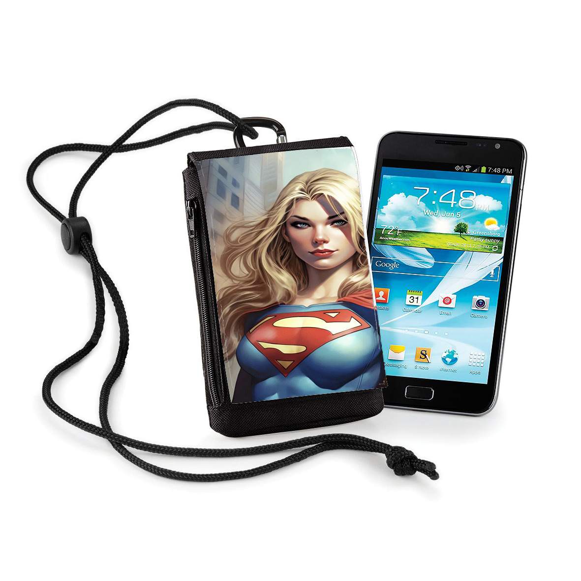 Pochette de téléphone - Taille XL pour Supergirl V2