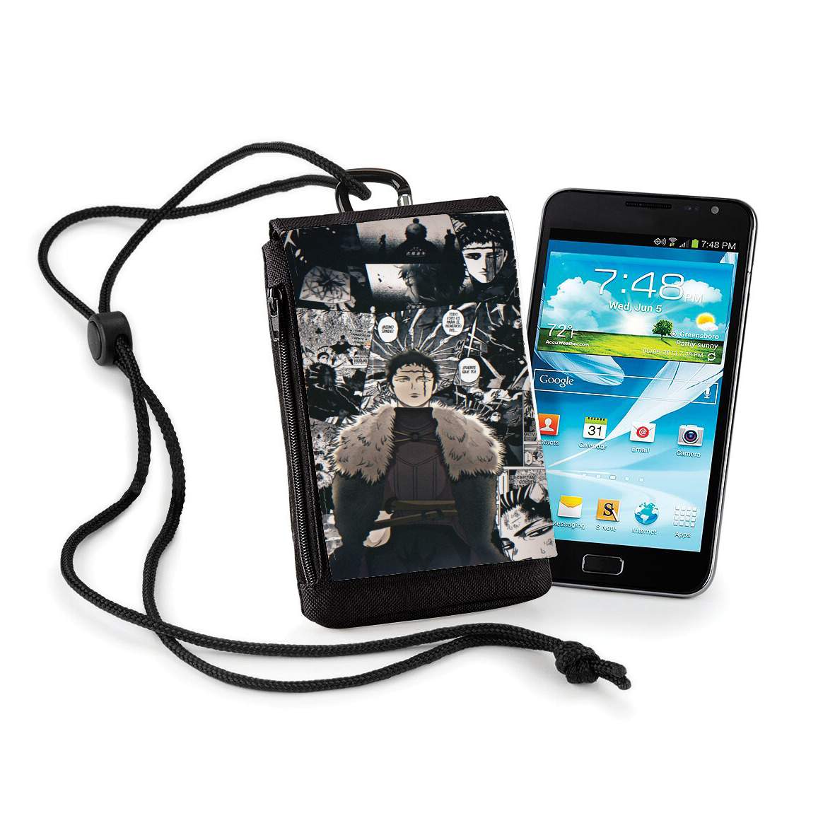 Pochette de téléphone - Taille XL pour Zenon Black Clover ArtScan