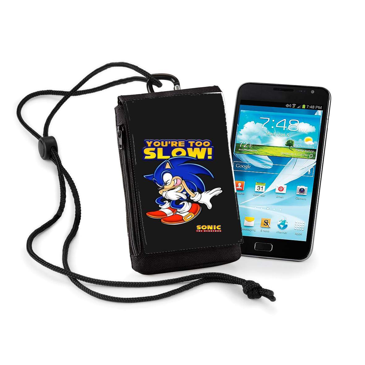 Pochette de téléphone - Taille XL pour You're Too Slow - Sonic