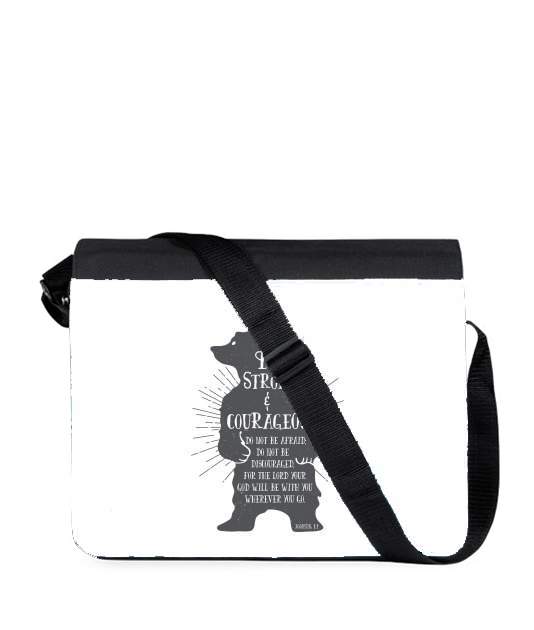 Sac bandoulière - besace pour Be Strong and courageous Joshua 1v9 Ours