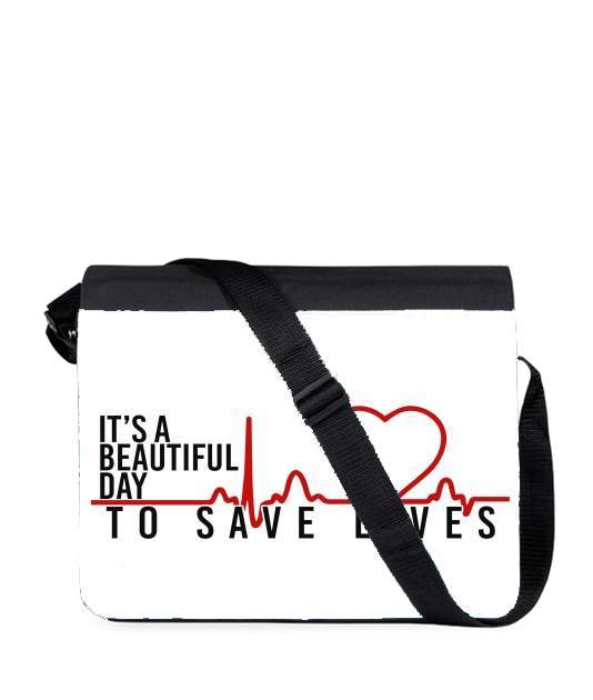 Sac bandoulière - besace pour Beautiful Day to save life