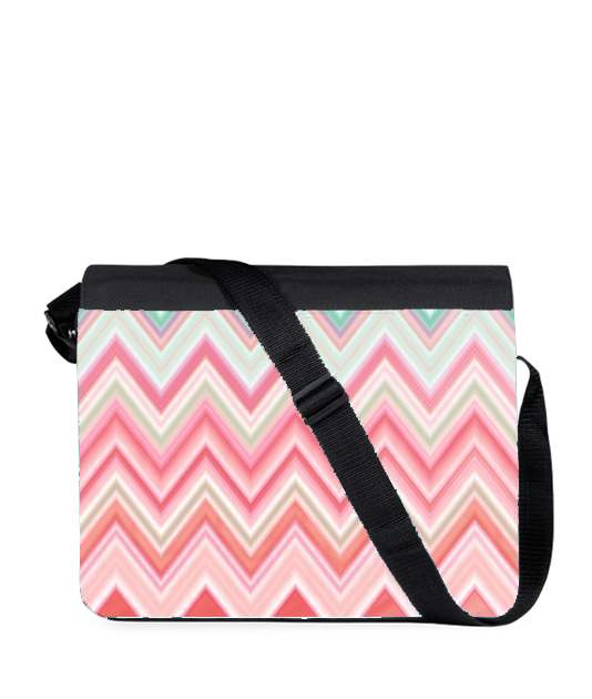 Sac bandoulière - besace pour colorful chevron in pink