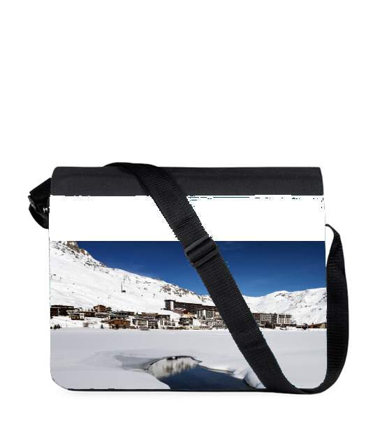 Sac bandoulière - besace pour Llandscape and ski resort in french alpes tignes