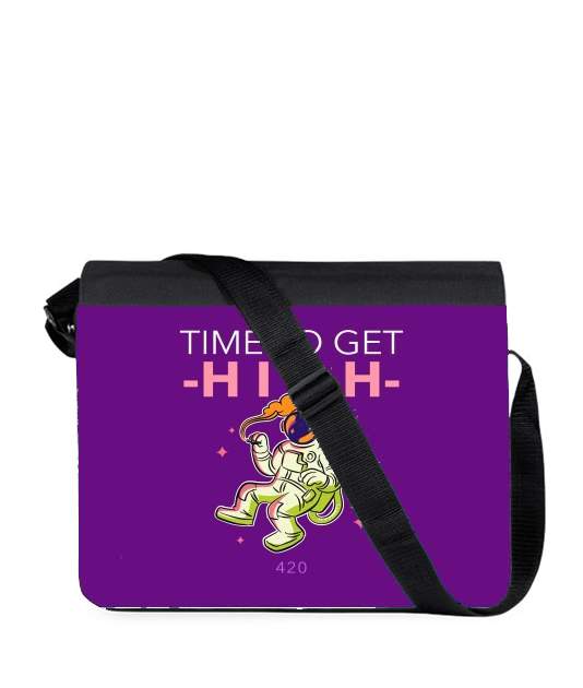 Sac bandoulière - besace pour Time to get high WEED