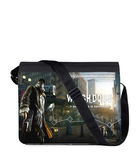 Sac bandoulière - besace pour Watch Dogs Everything is connected