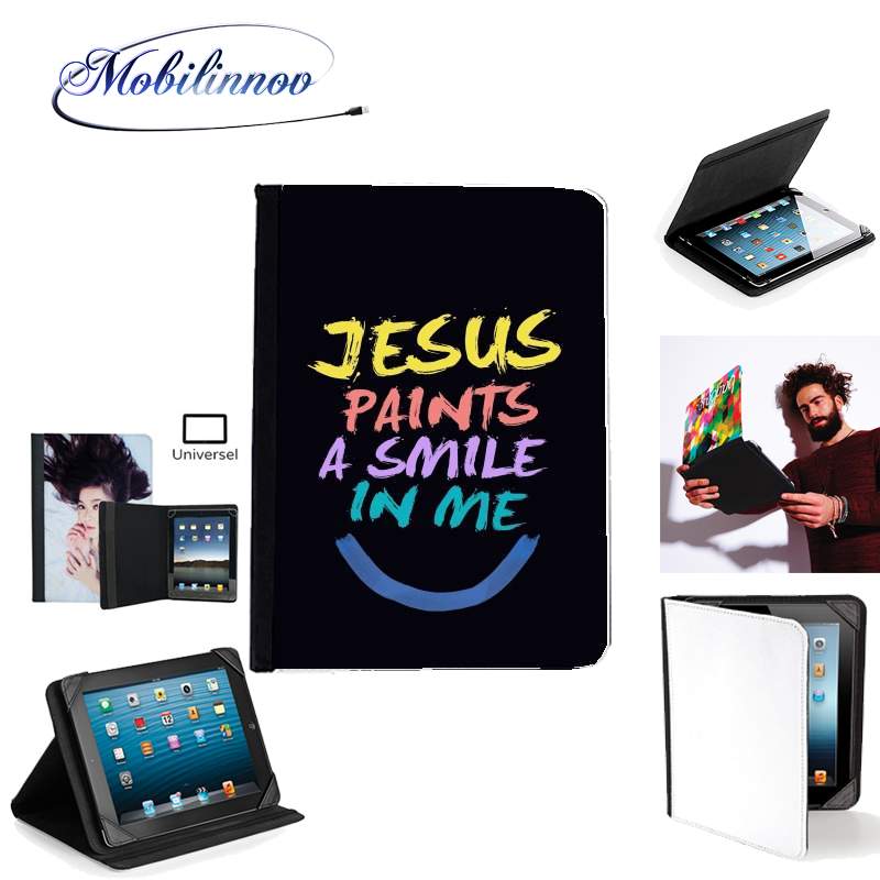 Étui Universel Tablette 7 pouces pour Jesus paints a smile in me Bible