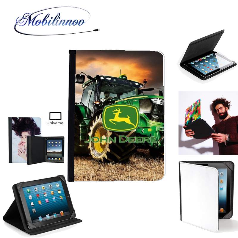 Étui Universel Tablette 7 pouces pour John Deer Tracteur vert
