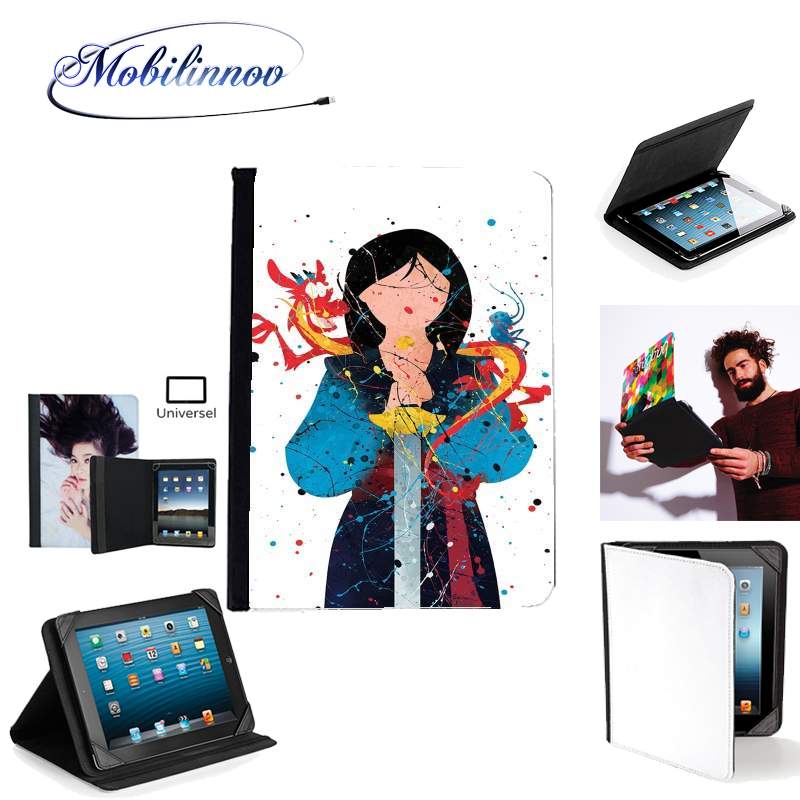Étui Universel Tablette 7 pouces pour Mulan Princess Watercolor Decor