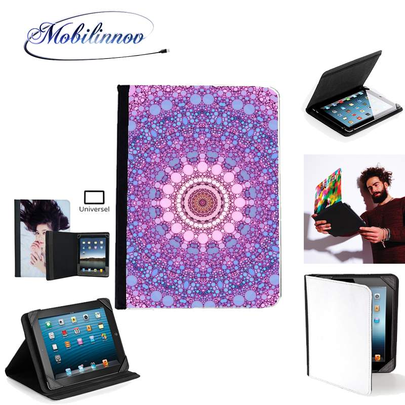 Étui Universel Tablette 7 pouces pour pink and blue kaleidoscope