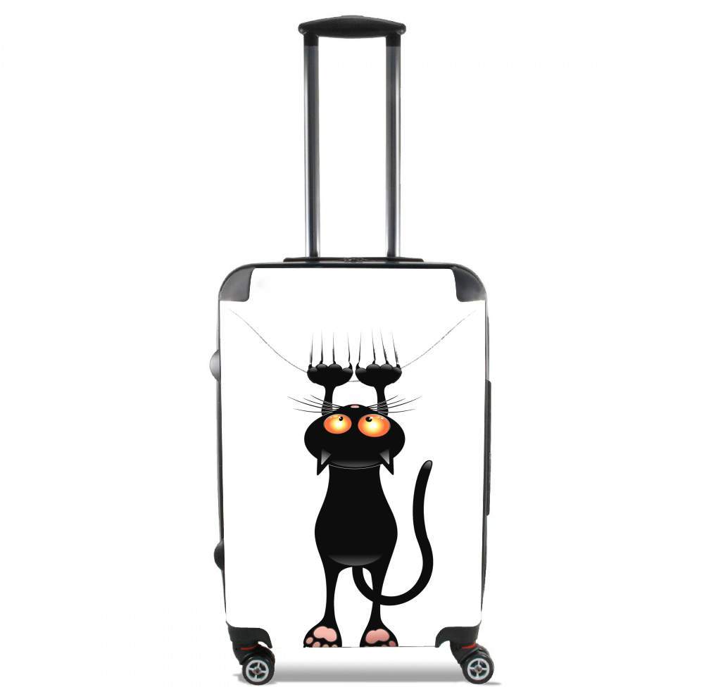 Valise bagage Cabine pour Chat noir qui s'accroche