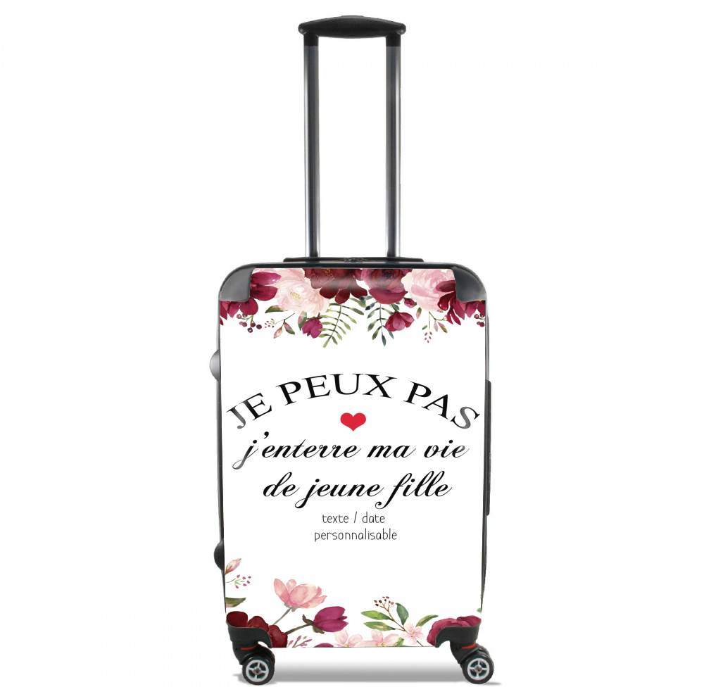 Valise bagage Cabine pour EVJF Cadeau enterrement vie de jeune fille personnalisable avec date ou texte