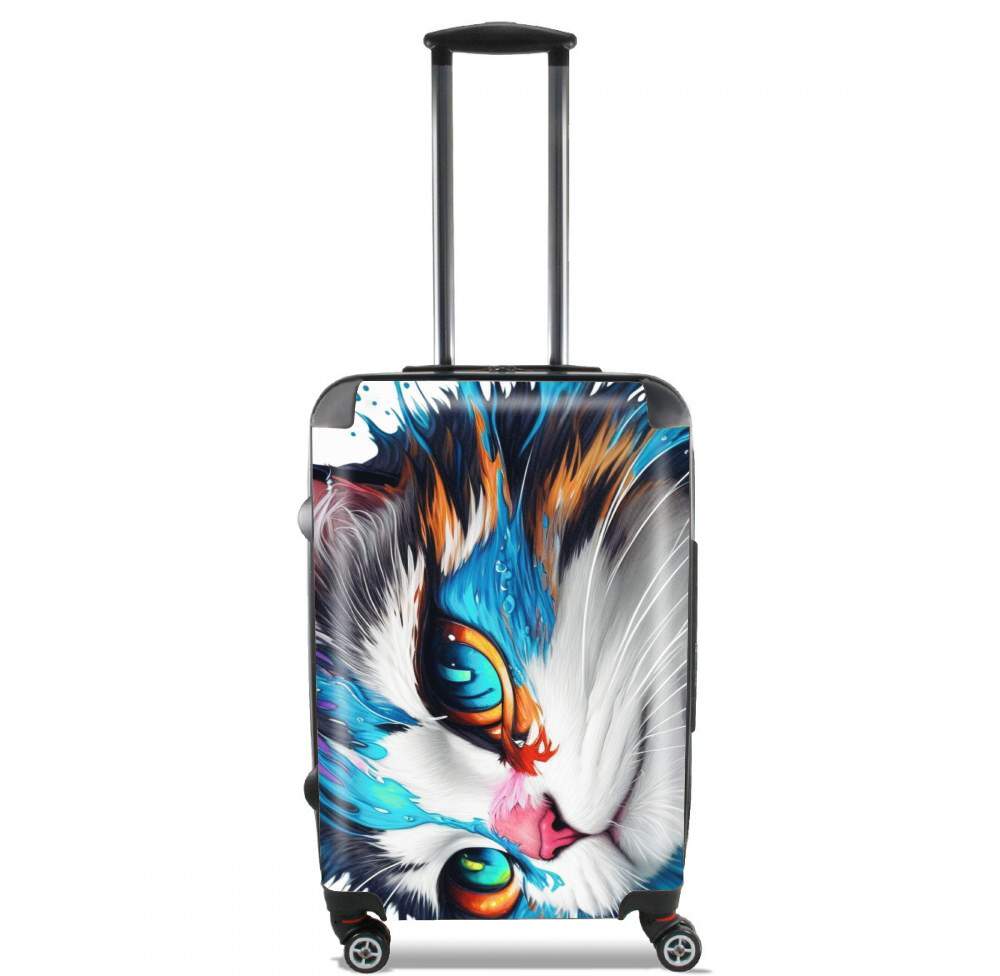 Valise bagage Cabine pour Eyes Cat Watercolor