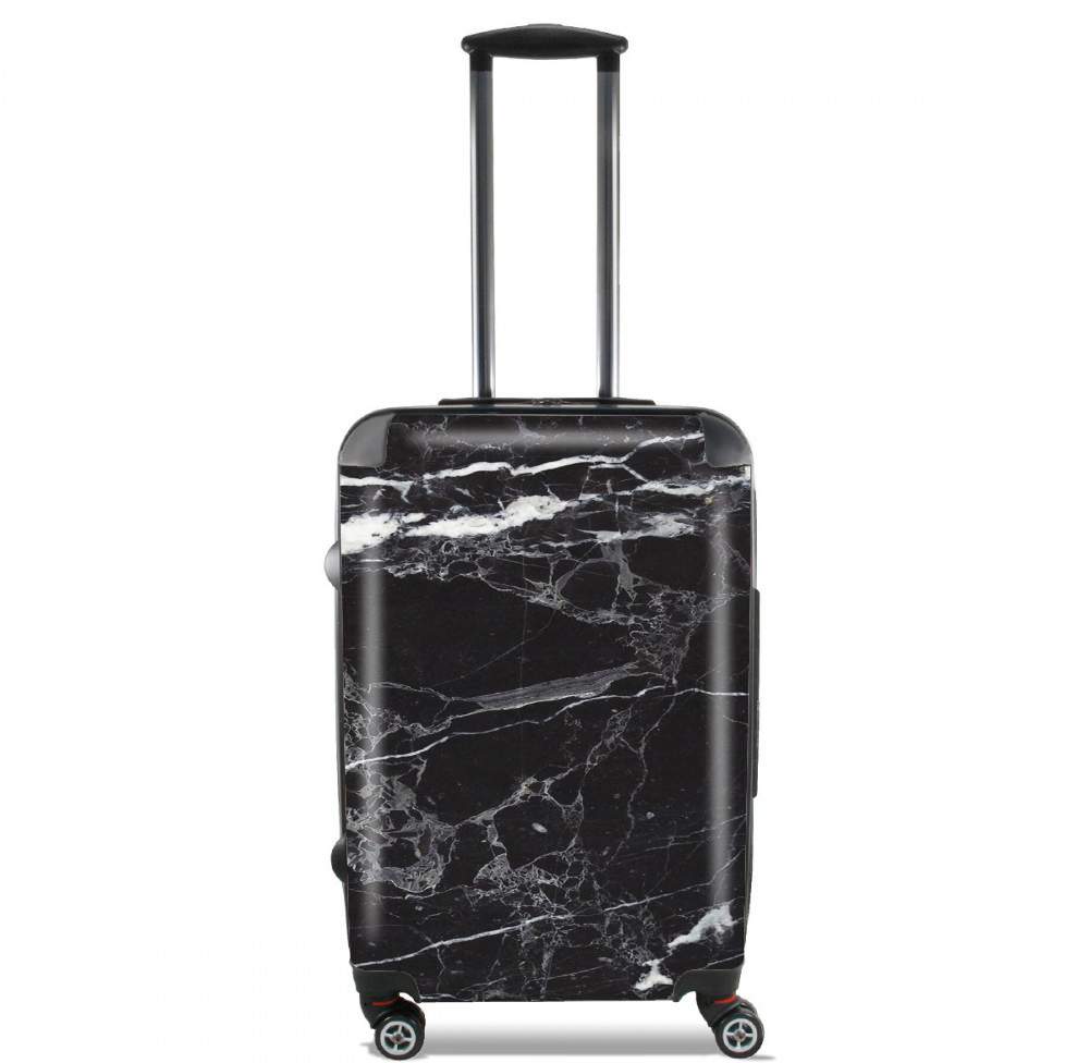 Valise bagage Cabine pour Initiale Marbre noir Elegance